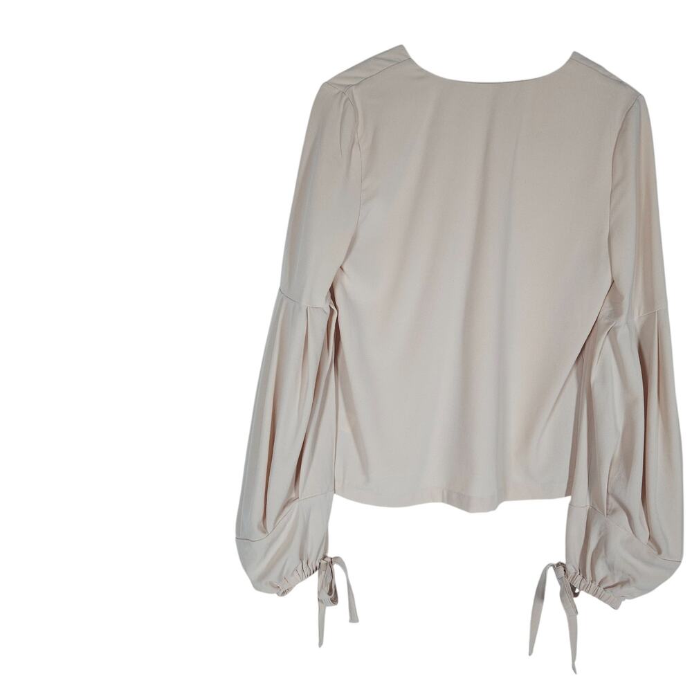 JOA Los Angeles Womens Blouse Small Beige Balloon Sleeve Feminine Fairycore Chic - Picture 10 of 14